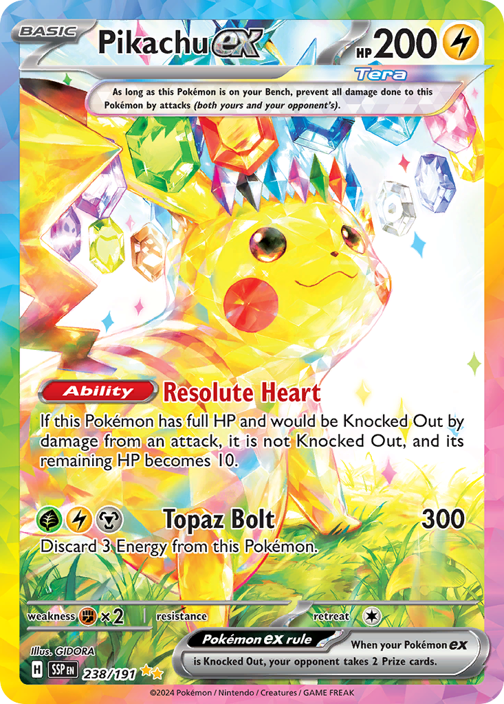 Pikachu ex SIR #238, Surging Sparks