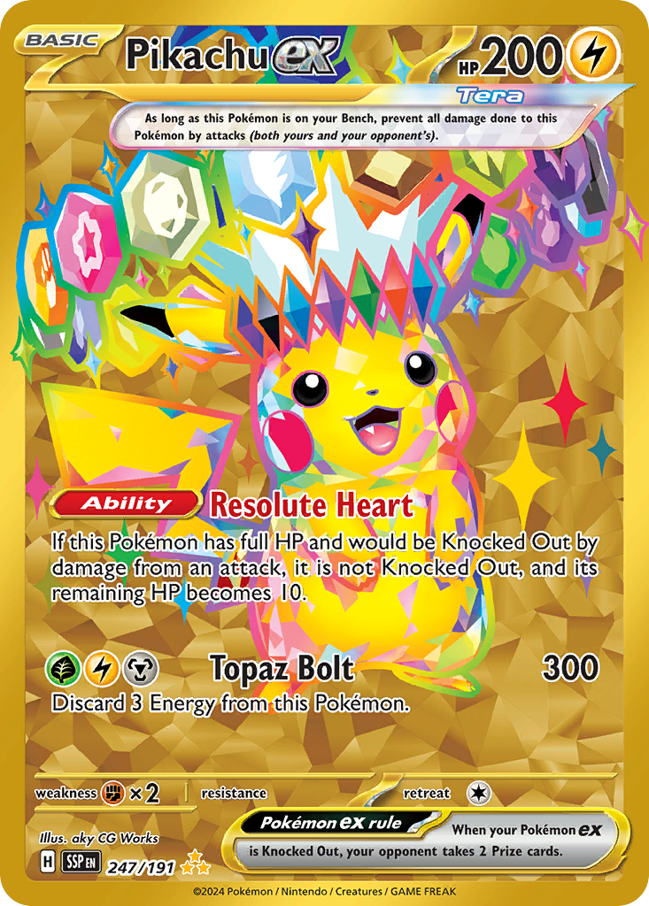 Pikachu ex SAR, always in demand